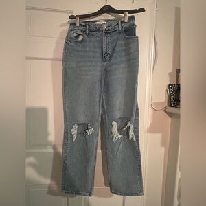 Abercrombie & Fitch Curve Love 90s Straight Ultra High Rise